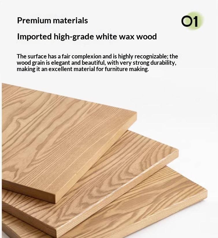 Ash Solid Wood High Floor Storage TV Cabinet.