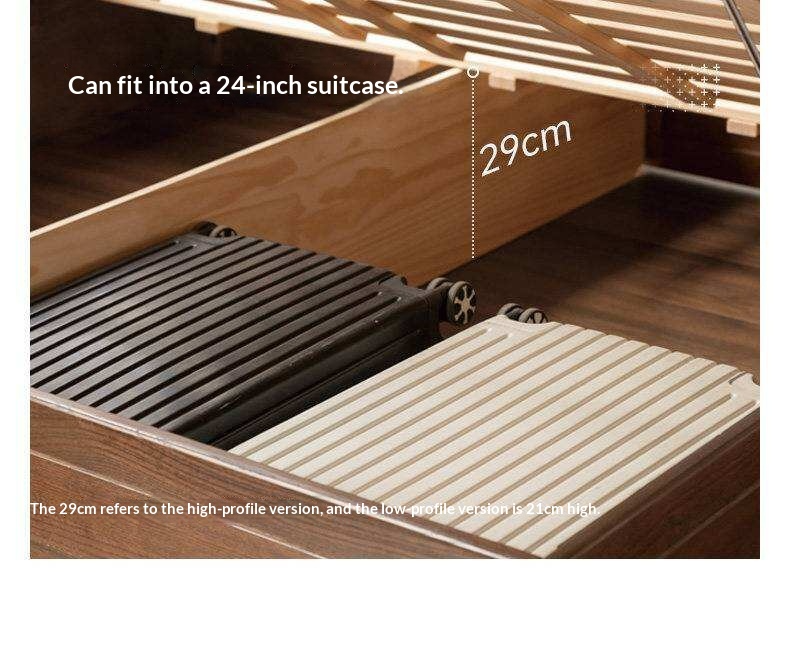 Oak Solid Wood Modern Simple Double Storage Box Bed
