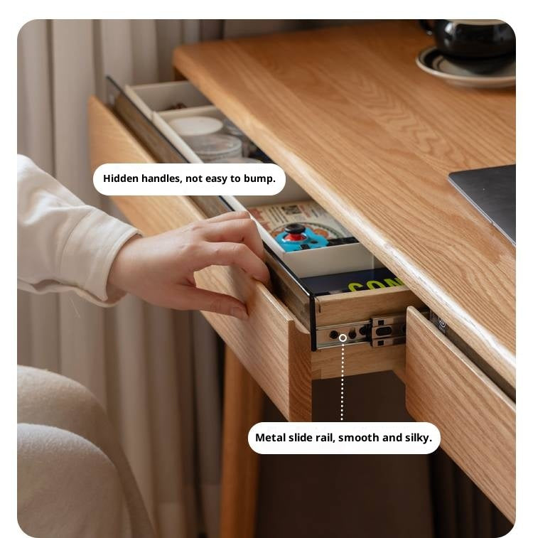 Oak Solid Wood Modern Office Desk