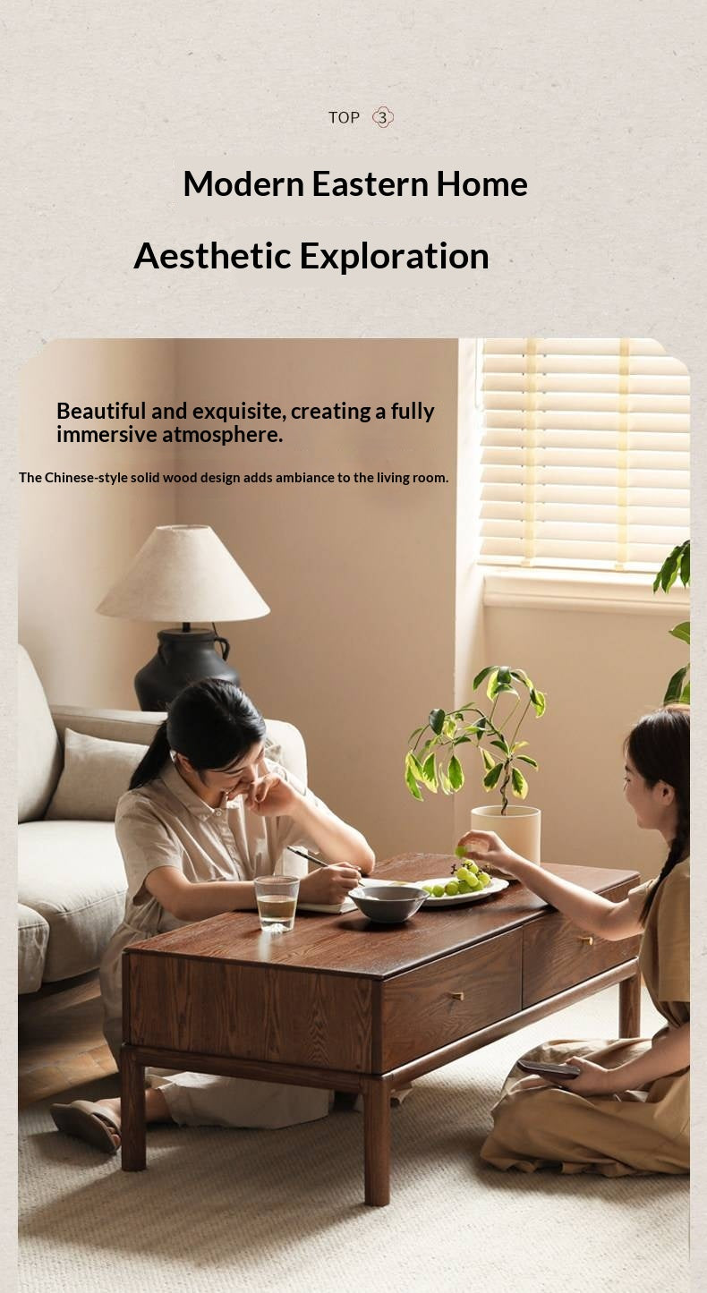Ash Solid Wood Simple Modern Coffee Table