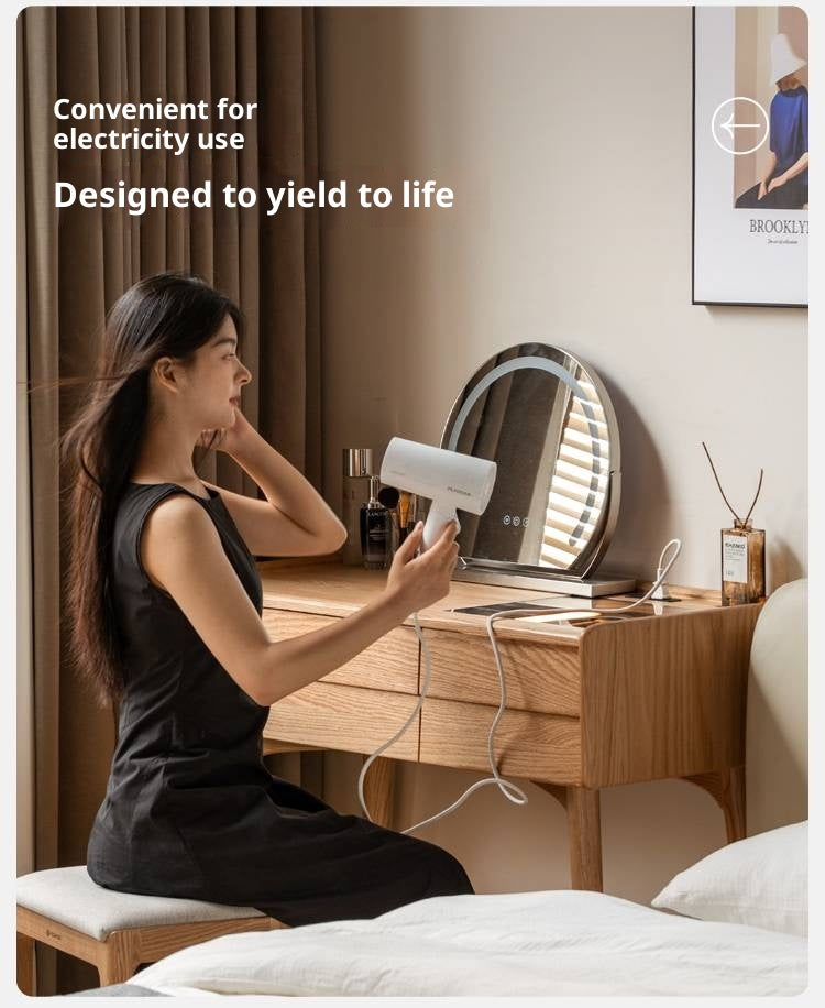 Oak Solid Wood Modern Minimalist Multifunctional Dressing Table