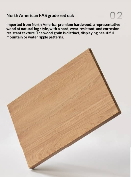 Oak Solid Wood Platform Box Bed, Headboard-Free Box Bed