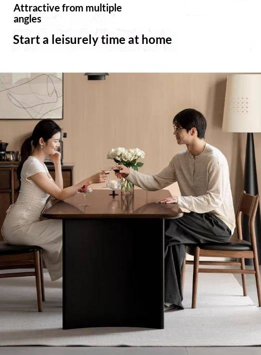 Solid Longan Hardwood Dining Table Italian Light Luxury