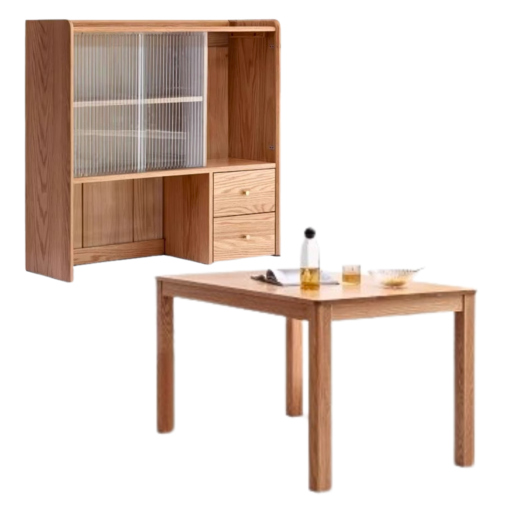 Oak solid wood Nordic modern dining sideboard