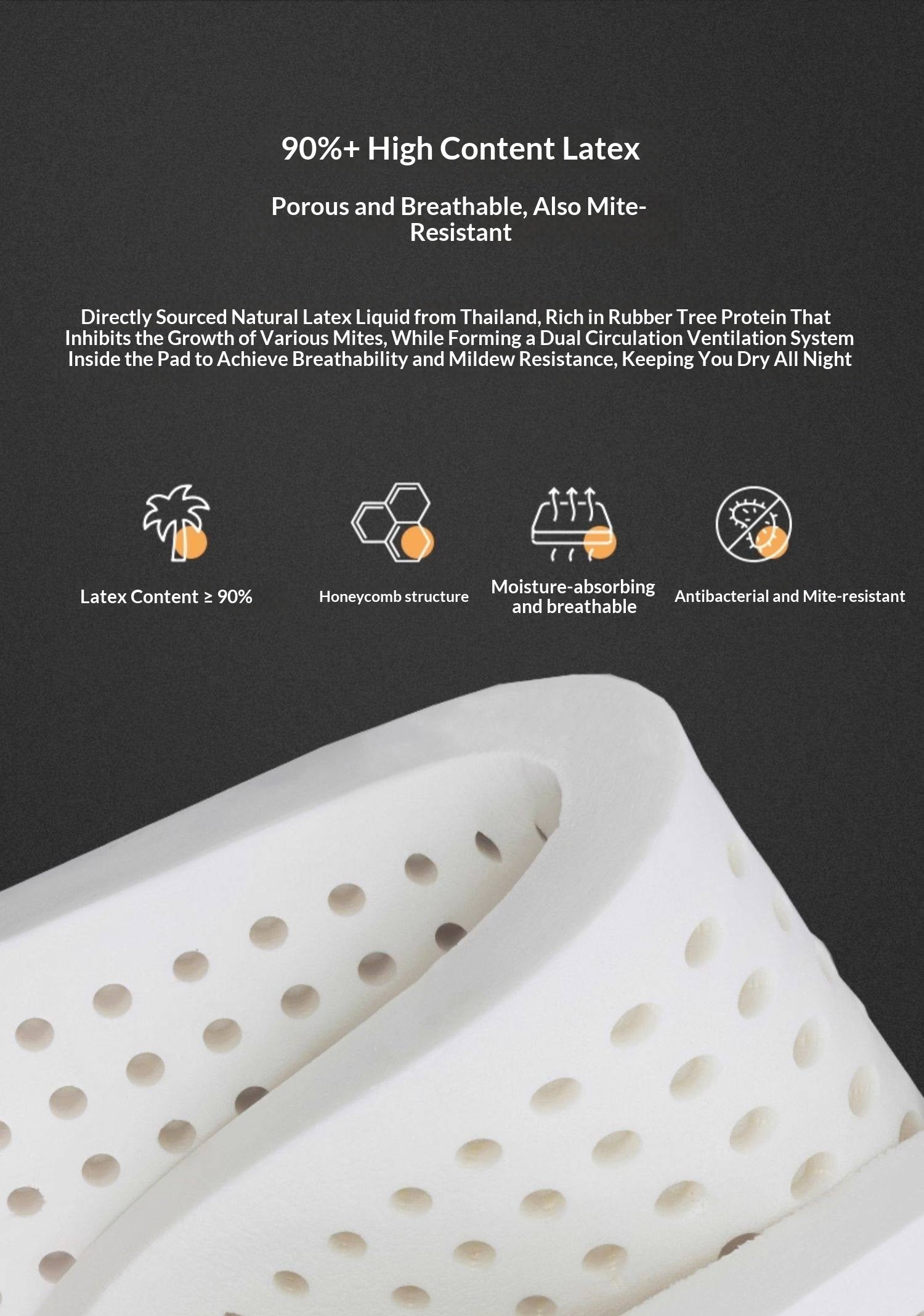 Glue-Free Mattress Made Of Imported Natural Latex, With Air Fiber Filling And Spring Support, A Soft Mattress For Back Protection 24 cm