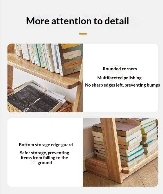 Oak, Beech Solid Wood Bookshelf Racks