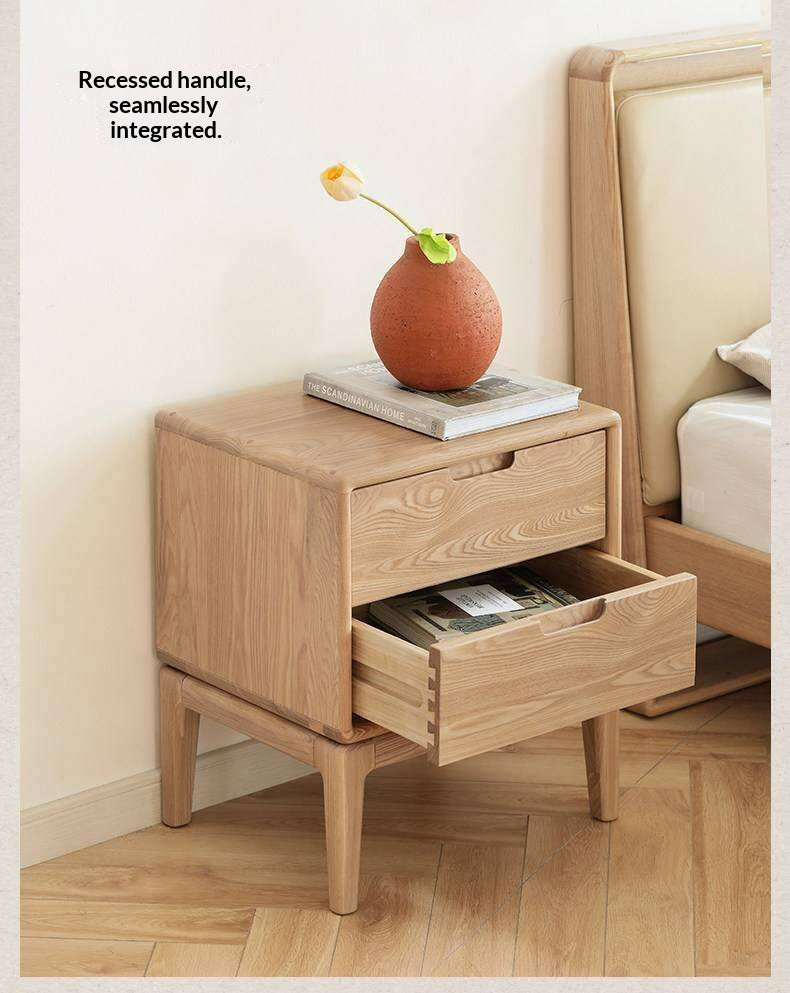 Ash Solid Wood Modern Nordic Style Nightstand