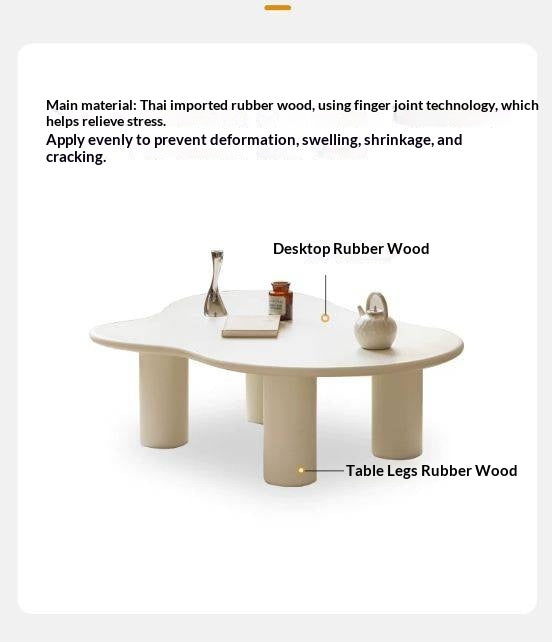 Solid RubberWood Cloud Coffee Table