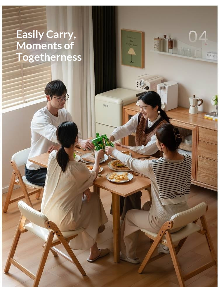 Oak Solid Wood Folding Small Dining Table