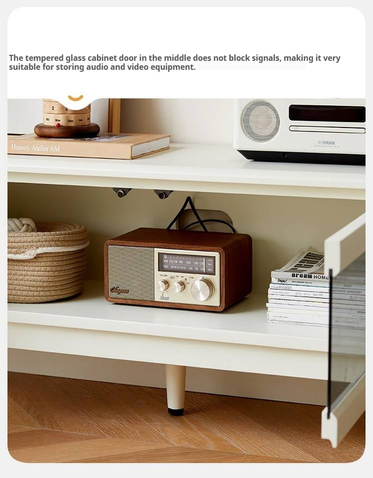 Pine, Cherry Solid Wood TV Cabinet, Rock Board.