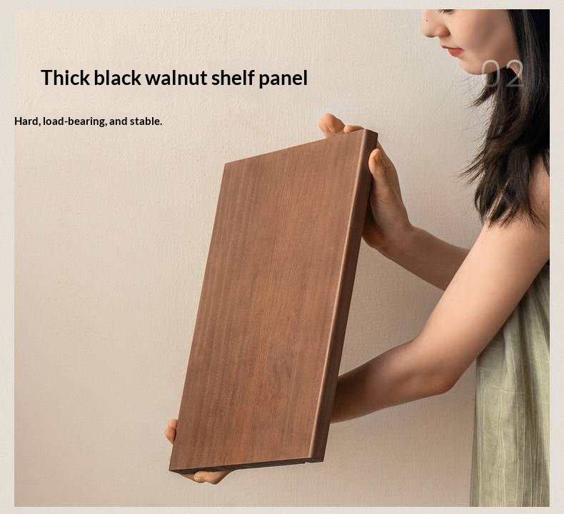 Black Walnut Solid Wood Sliding Door Side Cabinet