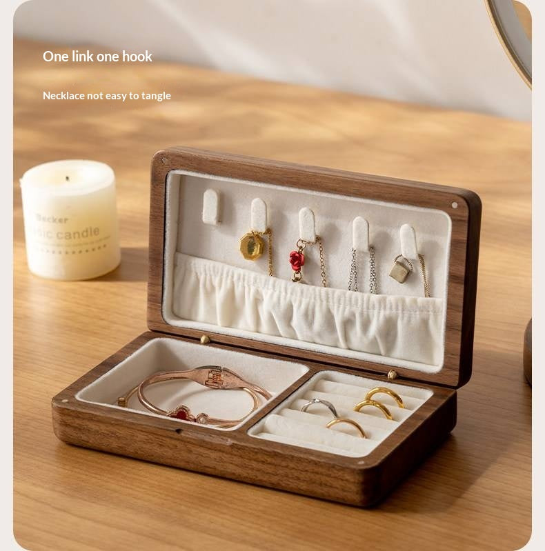 Black walnut, Cherry Solid Wood Handmade Jewelry Box