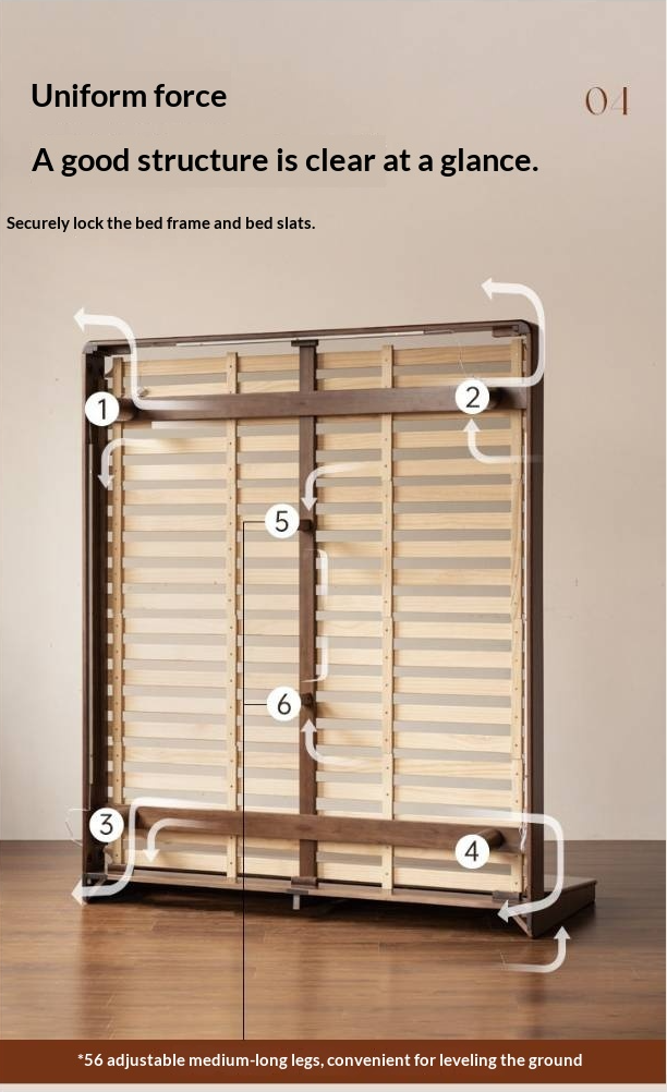 Sandalwood Solid Wood Modern Simple luminous Multifunctional Bed