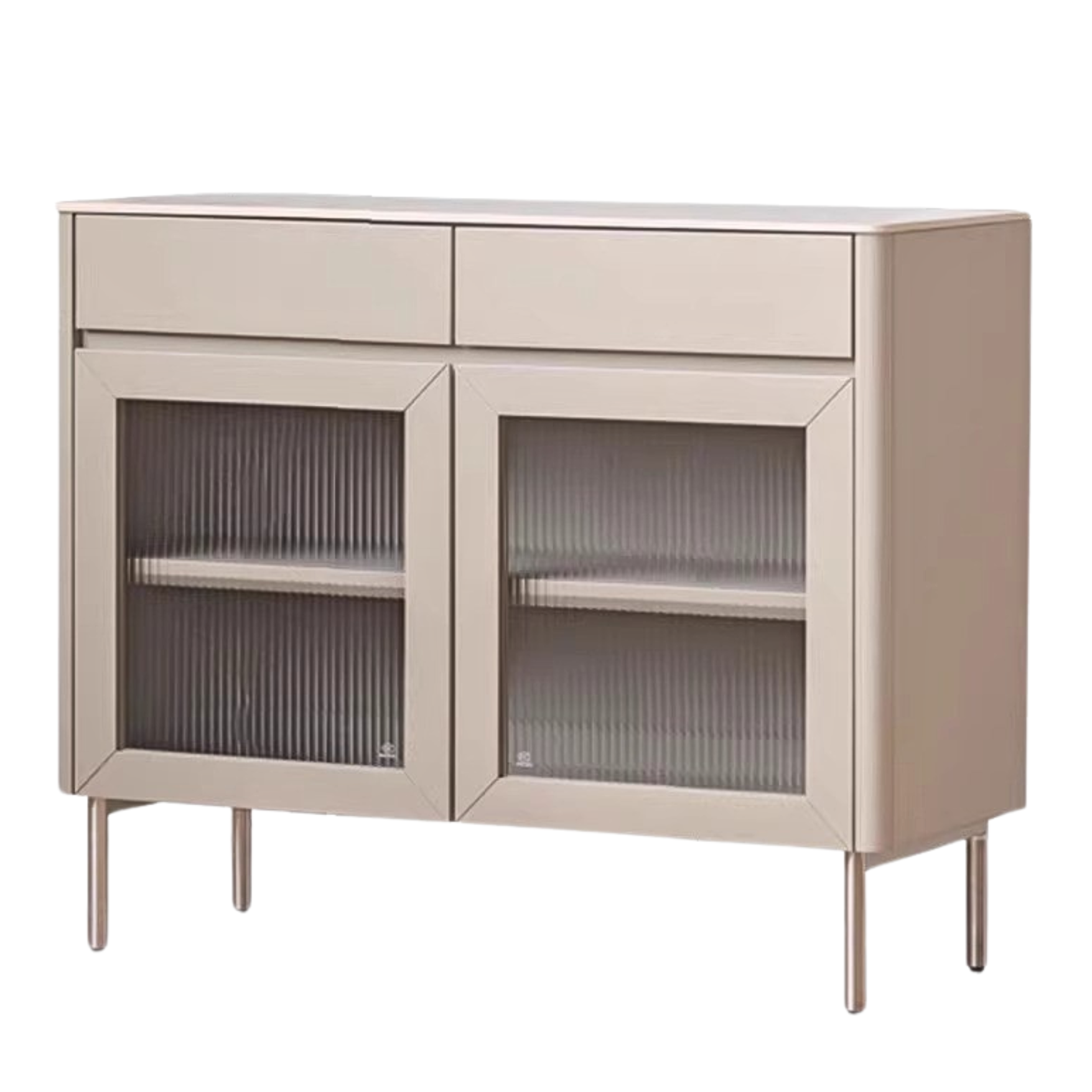 Poplar Solid Wood High Sideboard Household Storage,