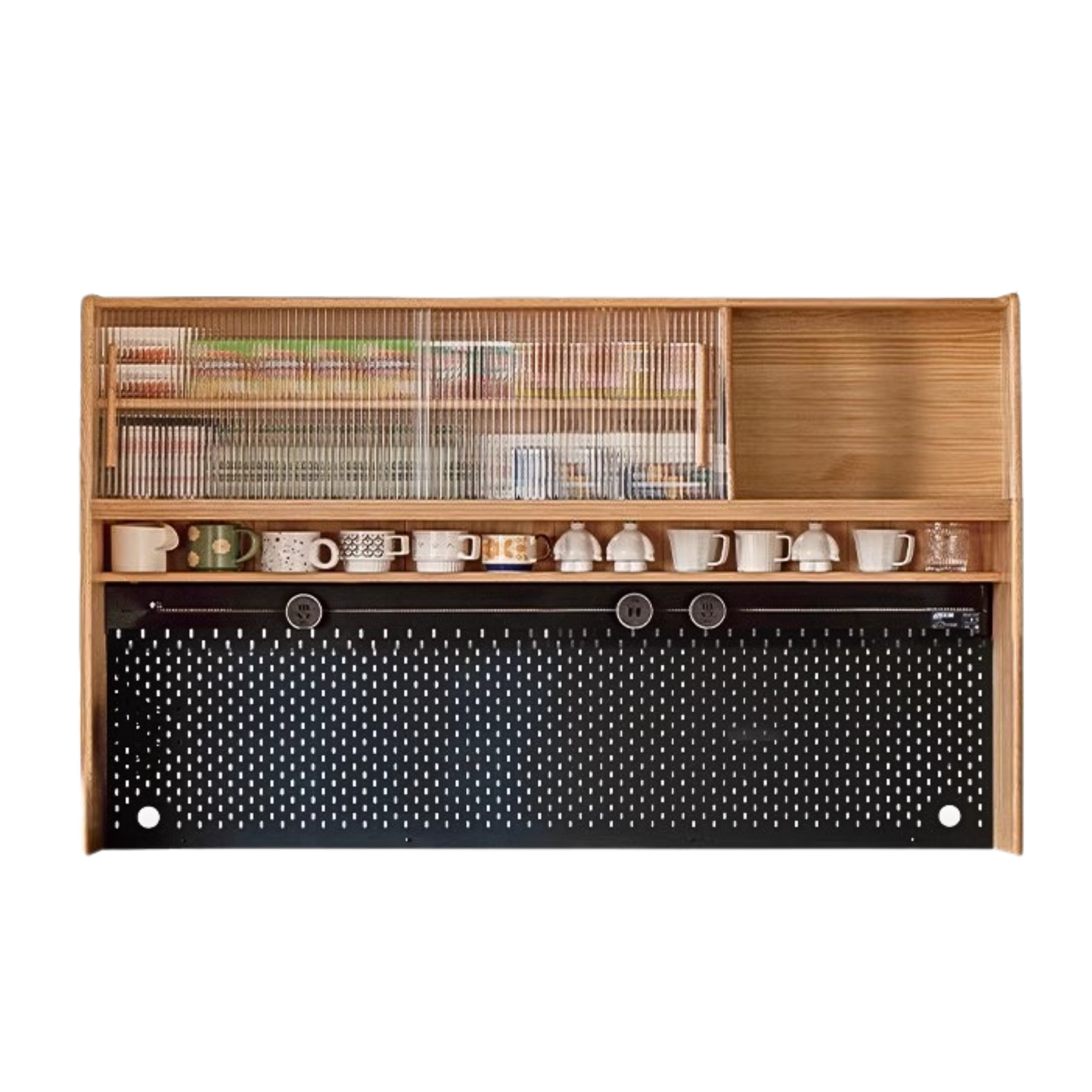 Oak Solid Wood locker multi-functional Sideboard,