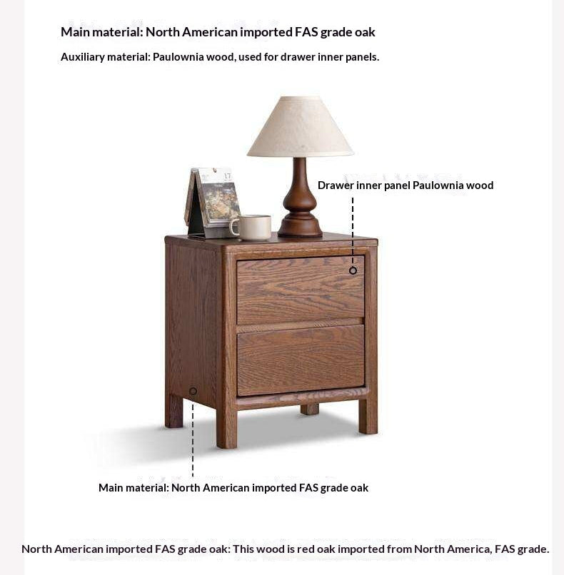 Oak Solid Wood Nordic Nightstand