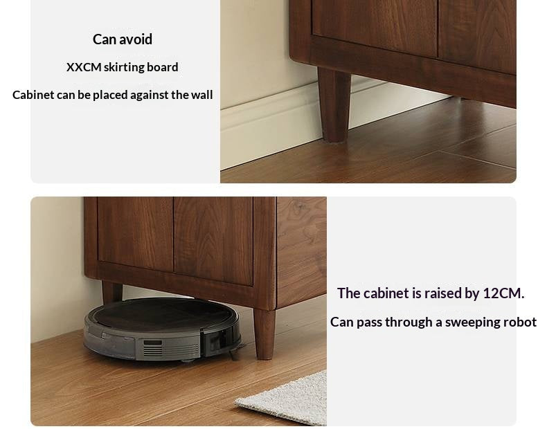 Black Walnut Solid Wood Integrated Desk With Drawer