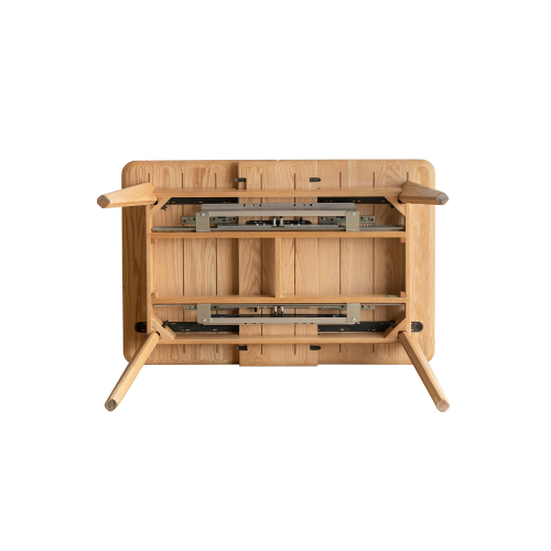 Oak Solid Wood Retractable Folding Dining Table