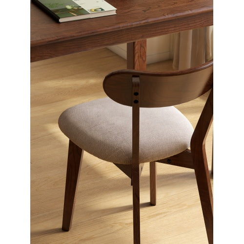 Oak Solid Wood Upholstered Dining Chair
