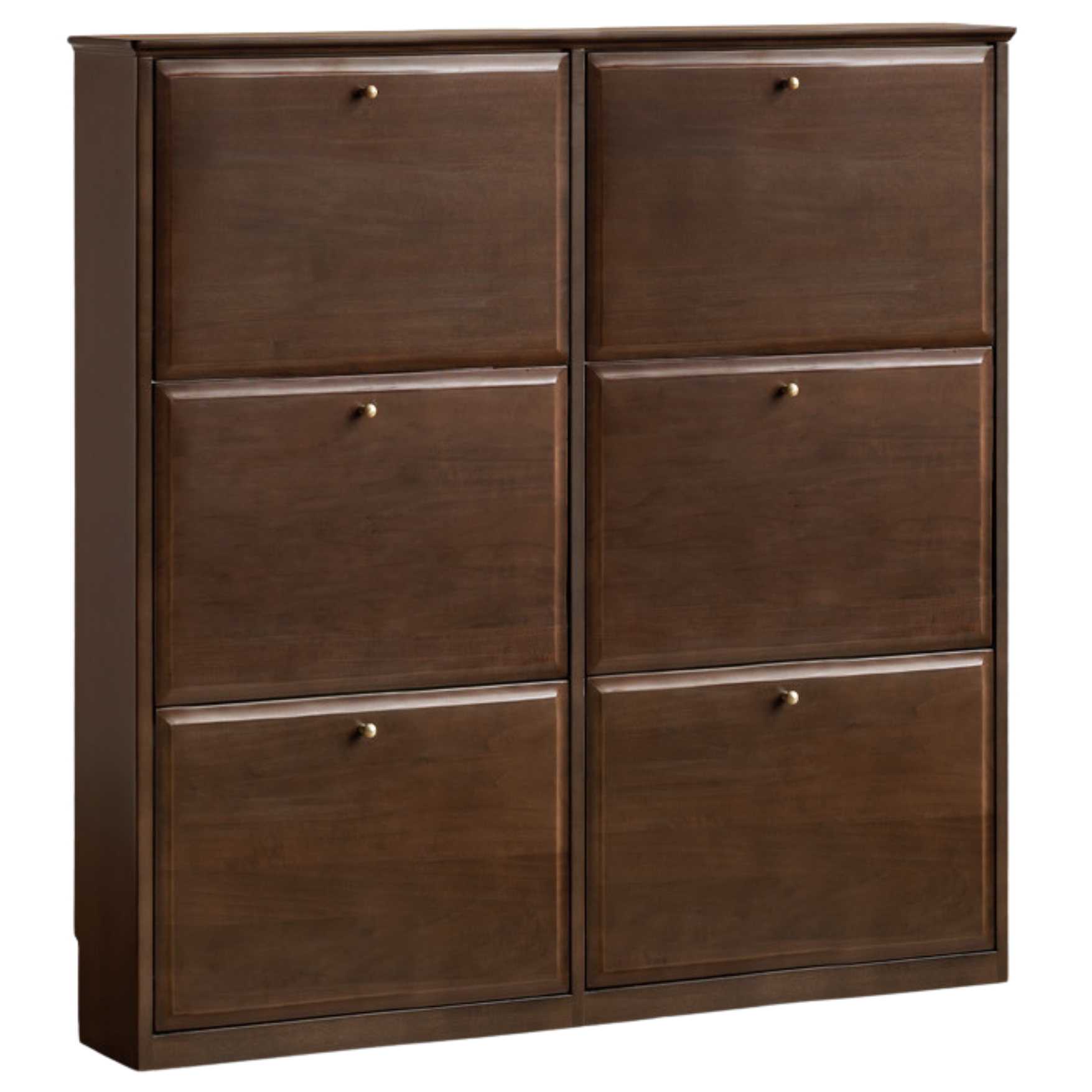 Poplar solid wood American retro narrow shoe cabinet door entrance cabinet: