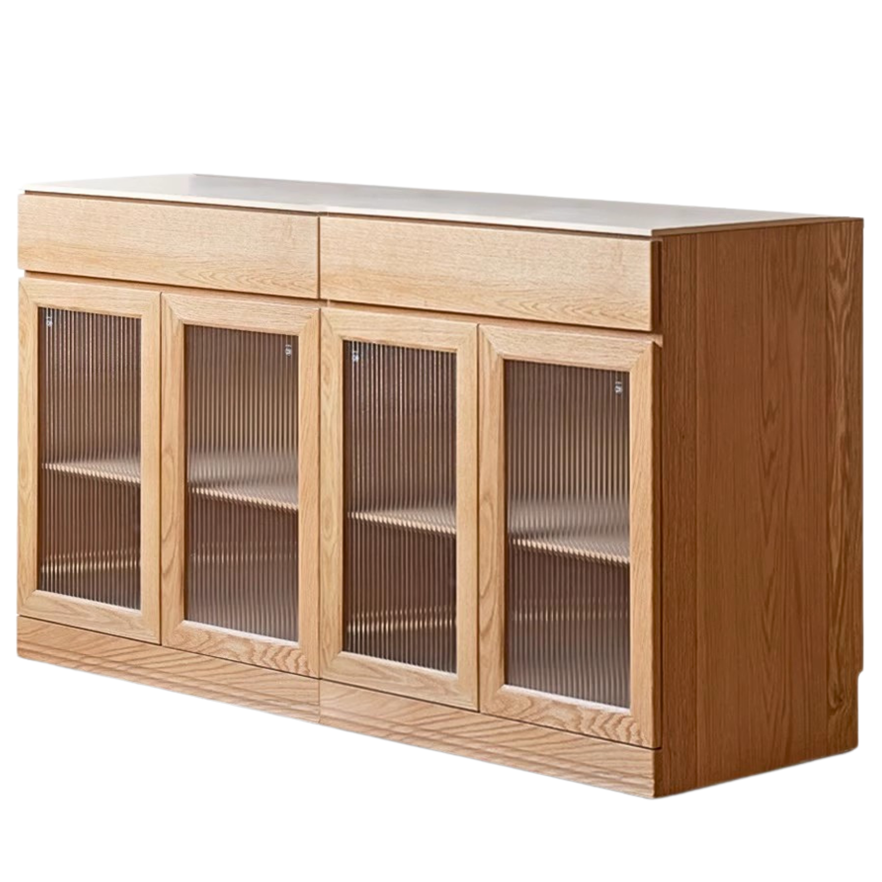 Oak solid wood sideboard combination storage cabinet multi-functional locker,