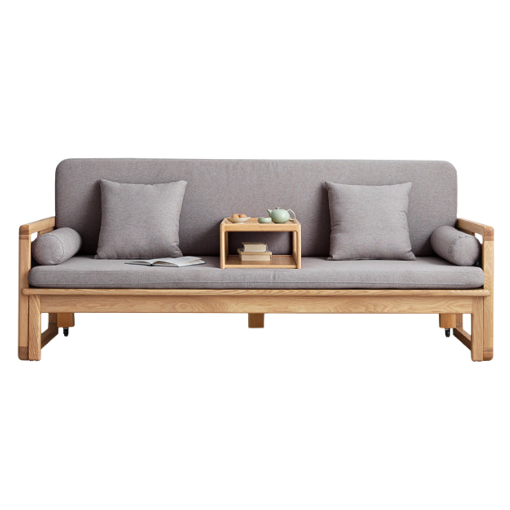 Ash solid wood sofa bed: