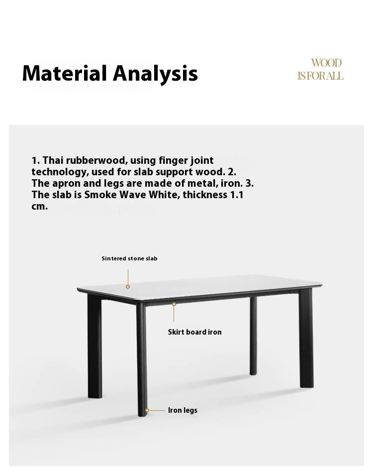 Iron Long Modern Dining Table
