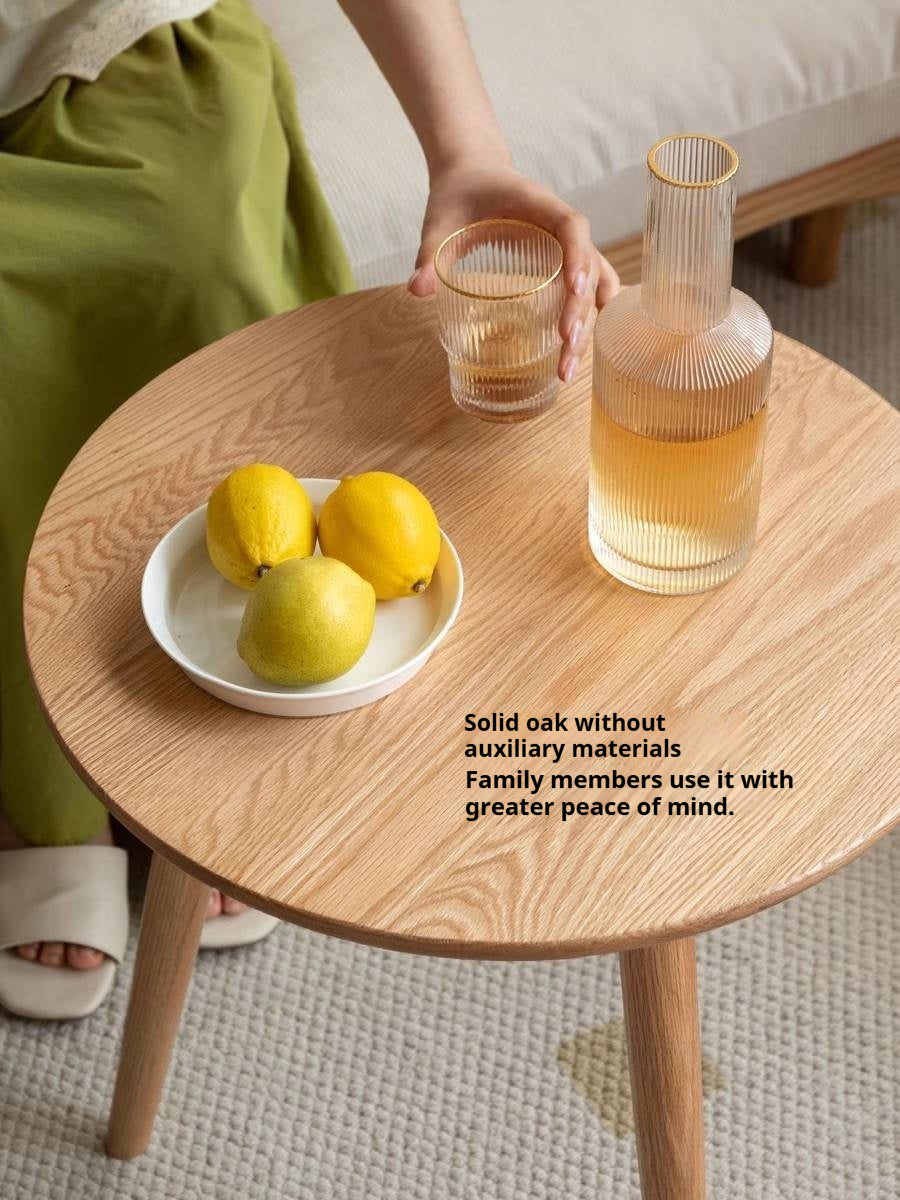 Oak, Solid RubberWood Nordic Style Side Table