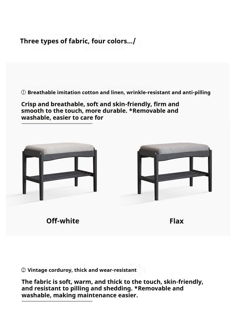 Oak Solid Wood Shoe Changing Bench