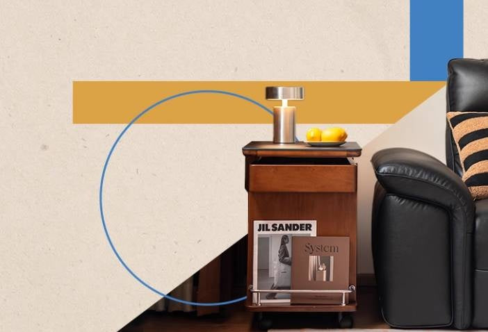 Poplar Solid Wood Elevating Rock Board Side Table