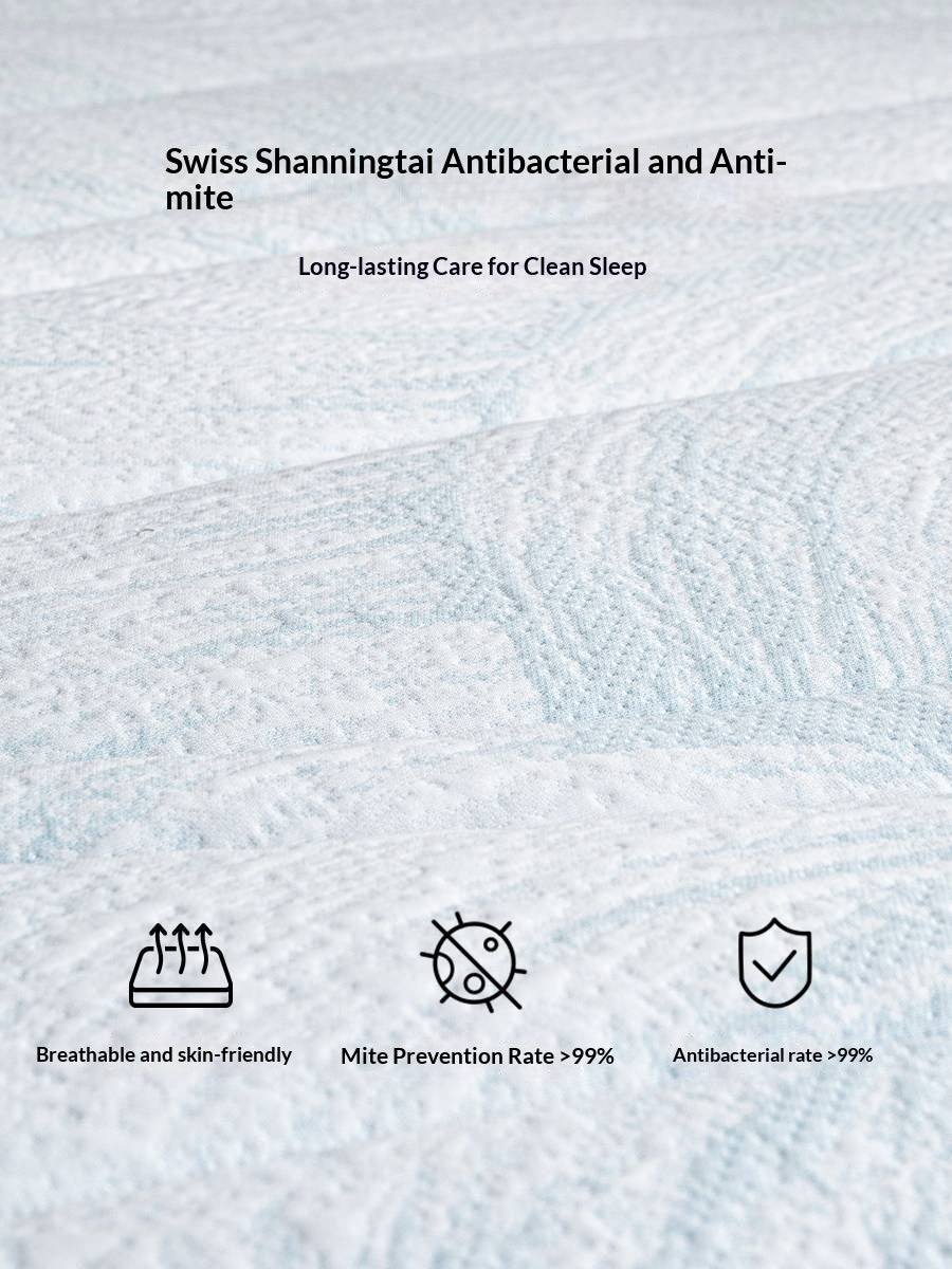 Zero-Glue Pressure-Free Memory Foam Mattress — 3D Core Material, Thick Mattress with Independent Springs