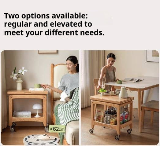 Oak Solid Wood Folding Side Table