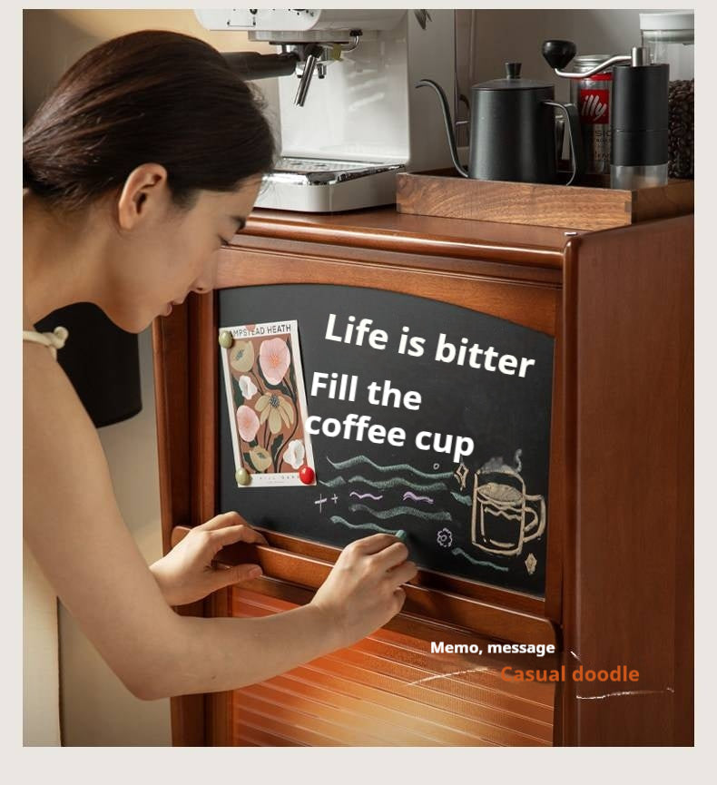 Poplar Solid Wood Vintage Style Flip Door Bookcase