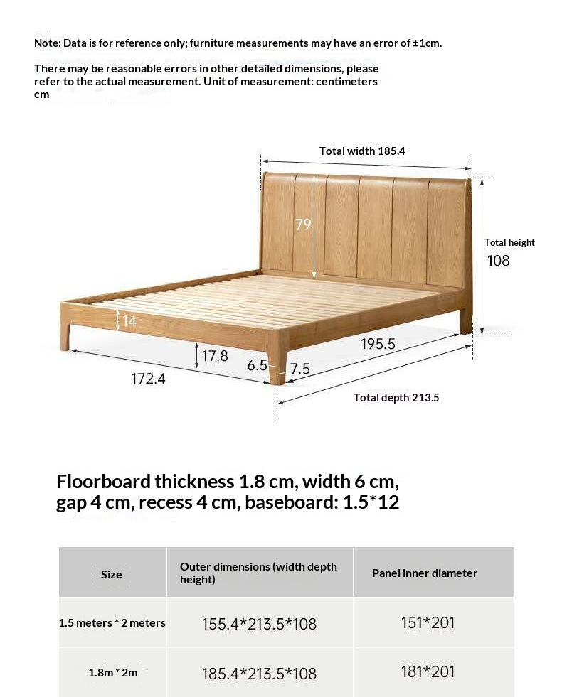 Ash Solid Wood Channel Tufted Platform Bed