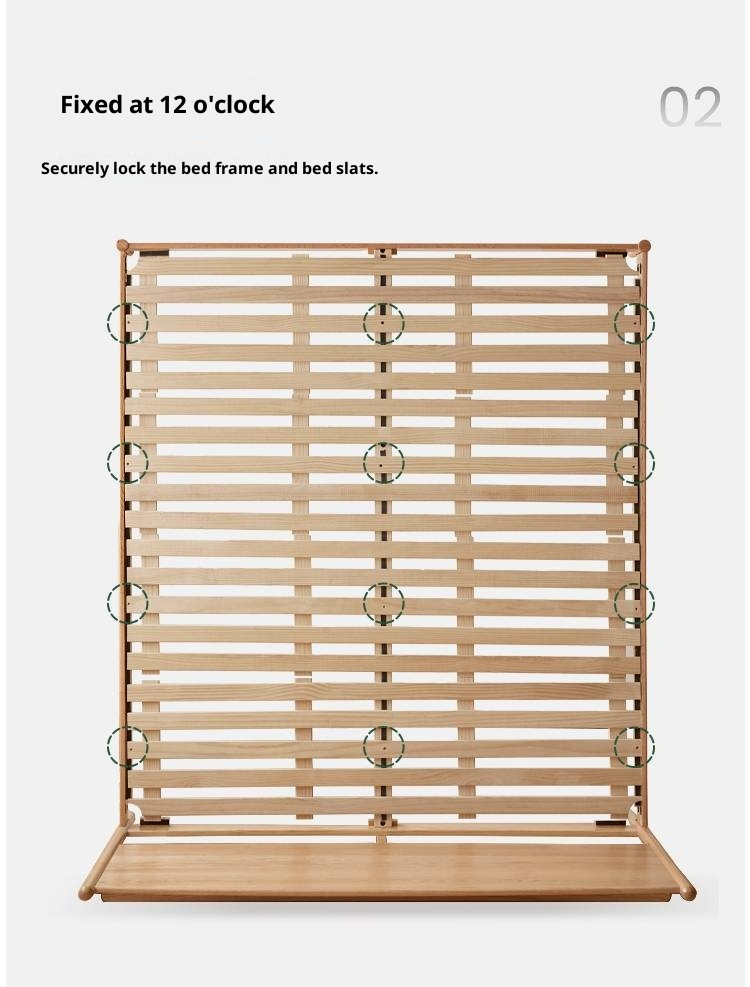 Oak Solid Wood Modern Simple Large Bed