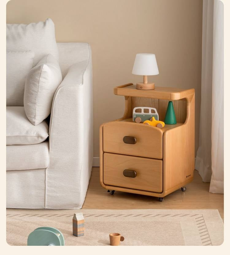Beech Solid Wood Children's Nightstand Modern Minimalist