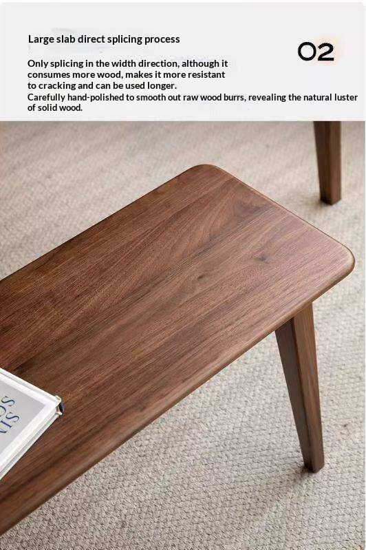 Black Walnut, Sandalwood Solid Wood Modern Long Bench