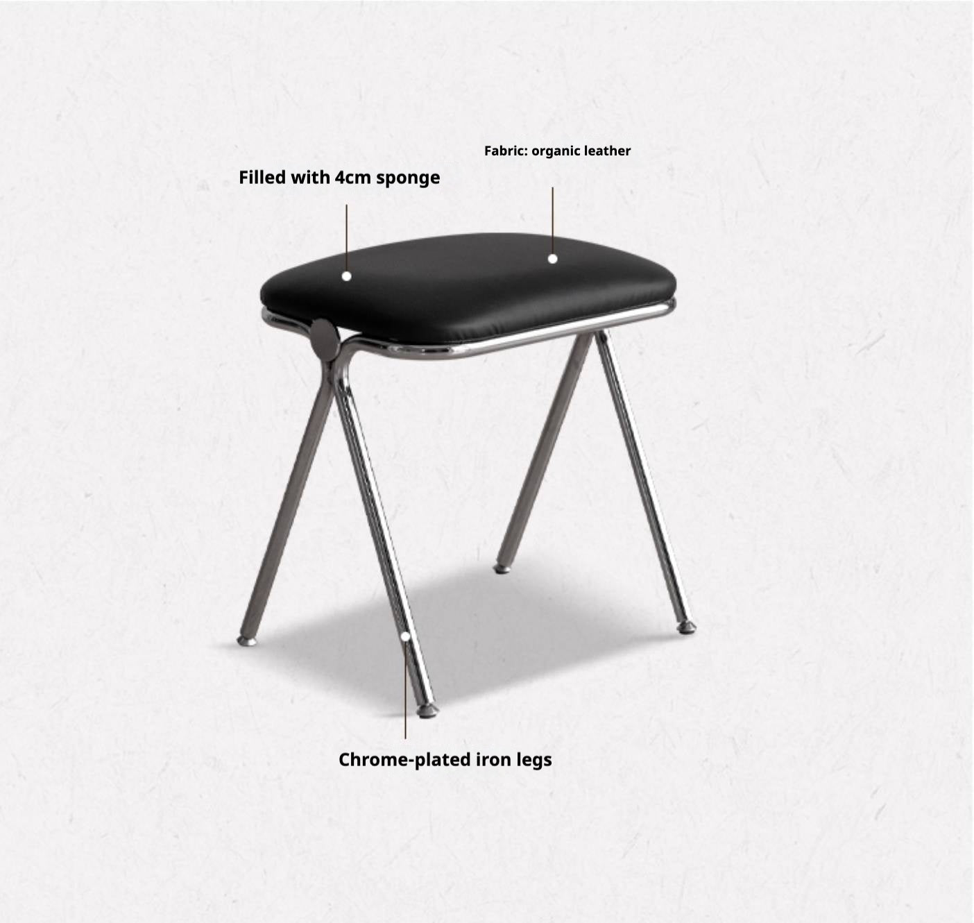 Leather Soft Padded Makeup Stool