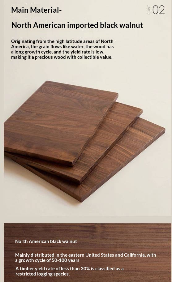 Black Walnut Solid Wood Italian Light Luxury Sliding Door TV Cabinet