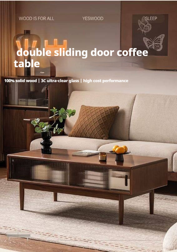 Red Zebrawood Rectangular Coffee Table