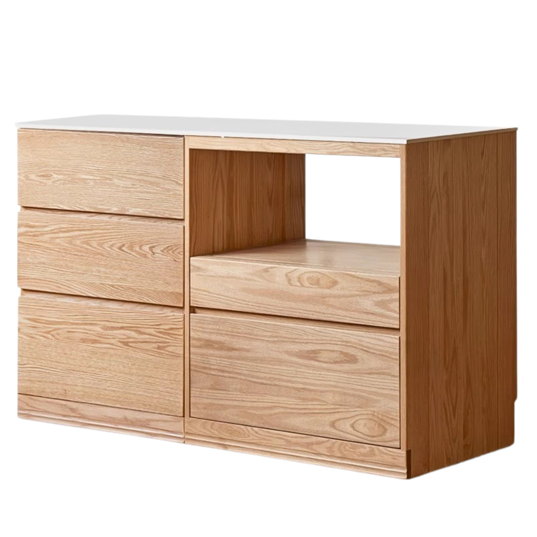 Oak solid wood sideboard combination storage cabinet multi-functional locker,