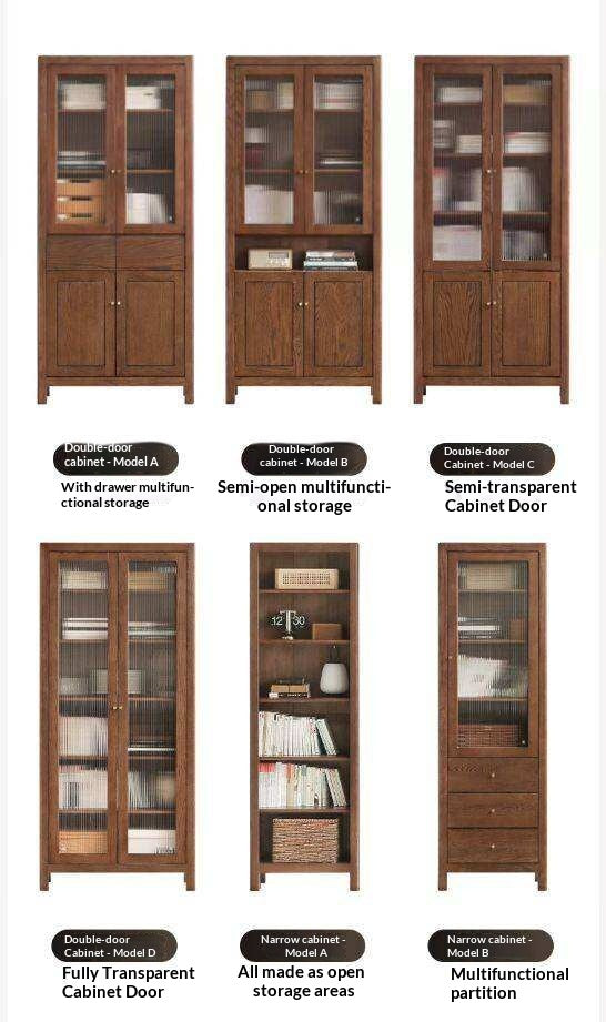 Solid Rubberwood Modern Bookcase