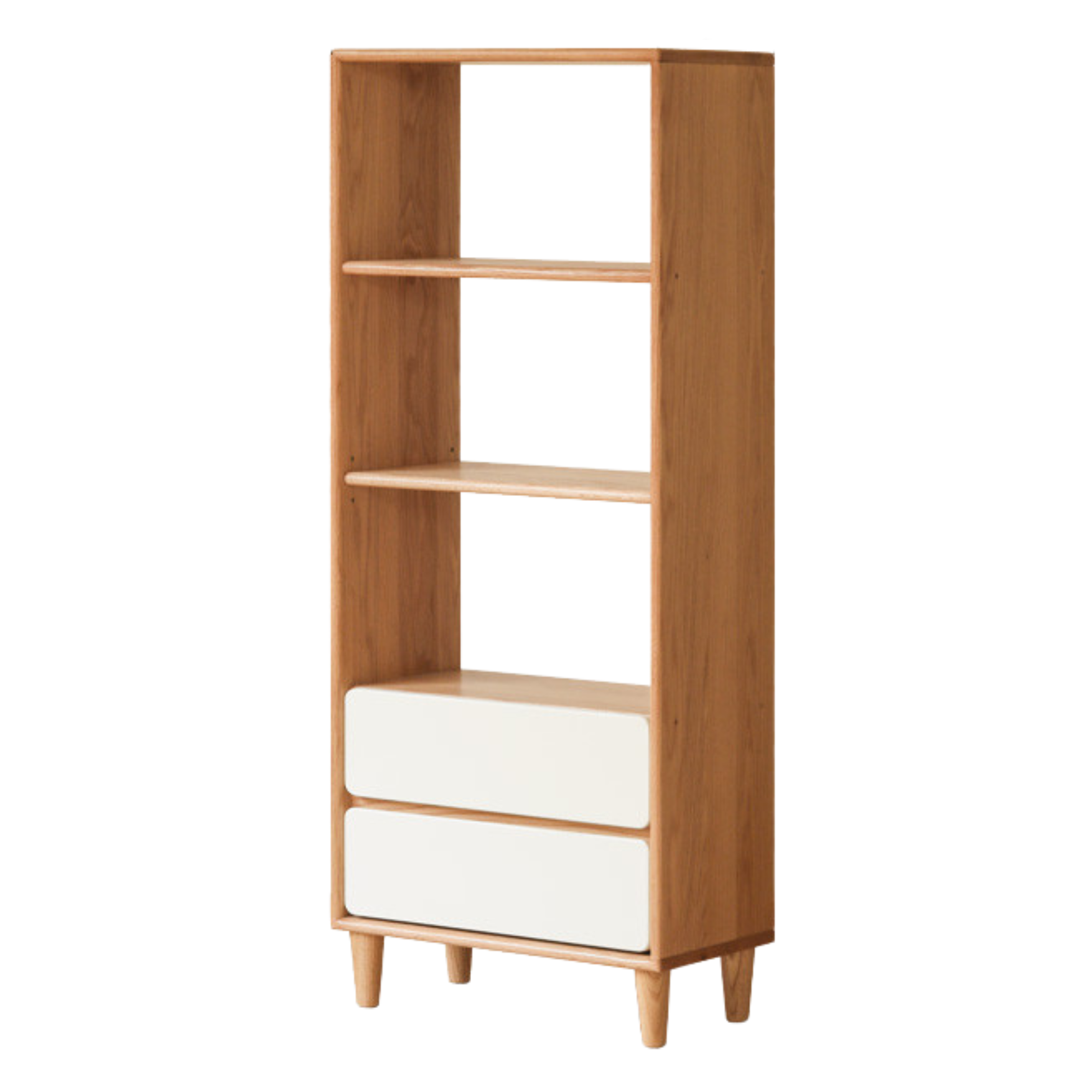 Oak solid wood modern storage bookcase<