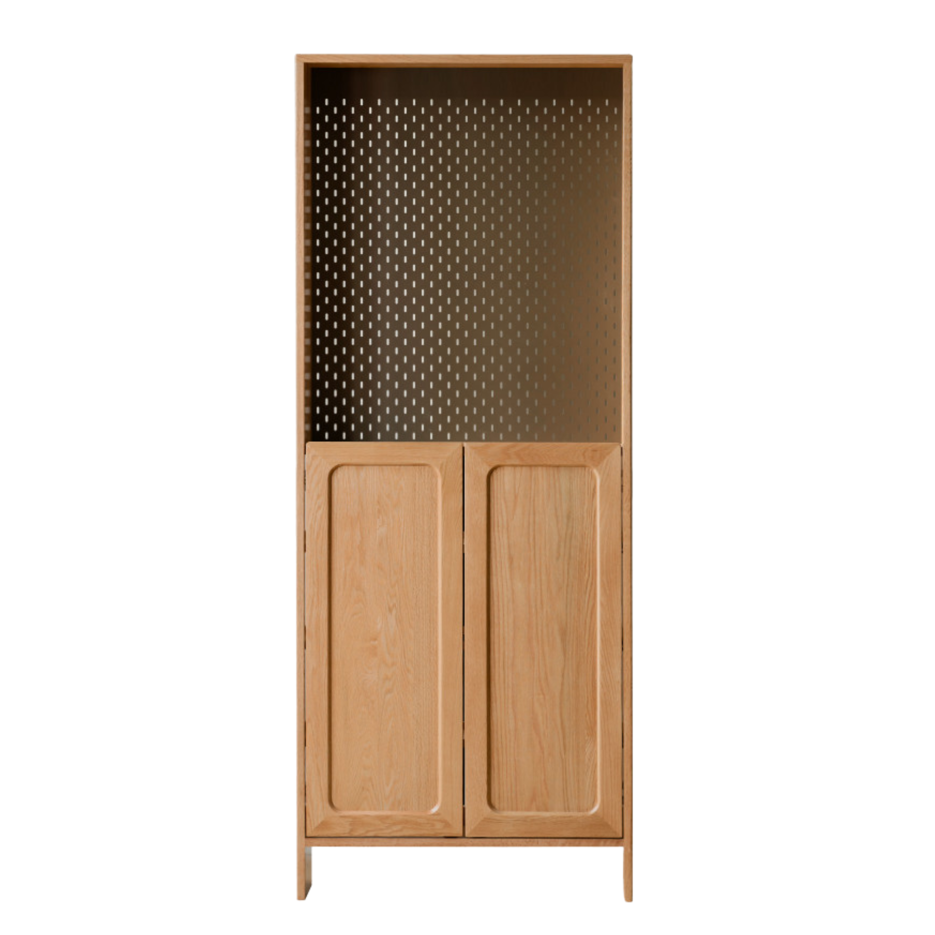 Oak solid wood entrance porch cabinet, ultra-narrow shoe cabinet: