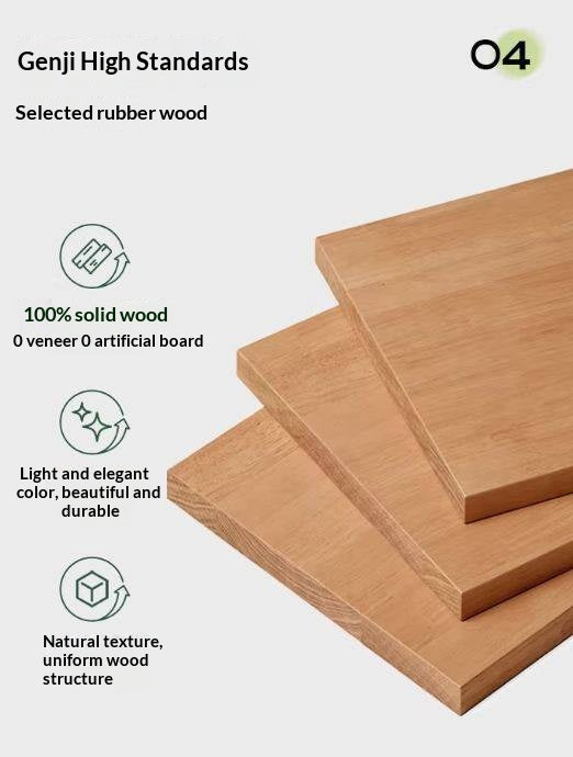 Beech, Rubberwood Solid Wood Small Round Side Table