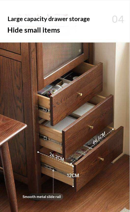 Solid Rubberwood Modern Bookcase
