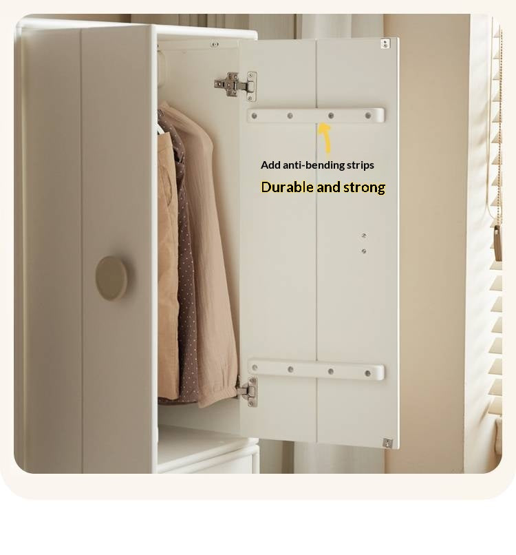 Solid Rubberwood Children's Wardrobe Combination
