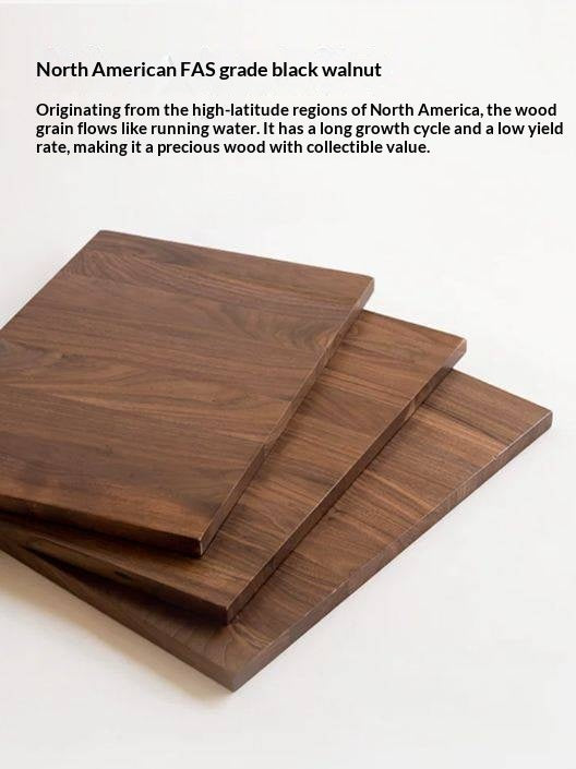 Black Walnut, Golden Sandalwood, Oak Round Solid Wood Coffee Table