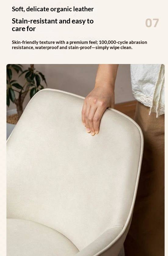 Beech Solid Wood Technological Cloth Soft Back Chair