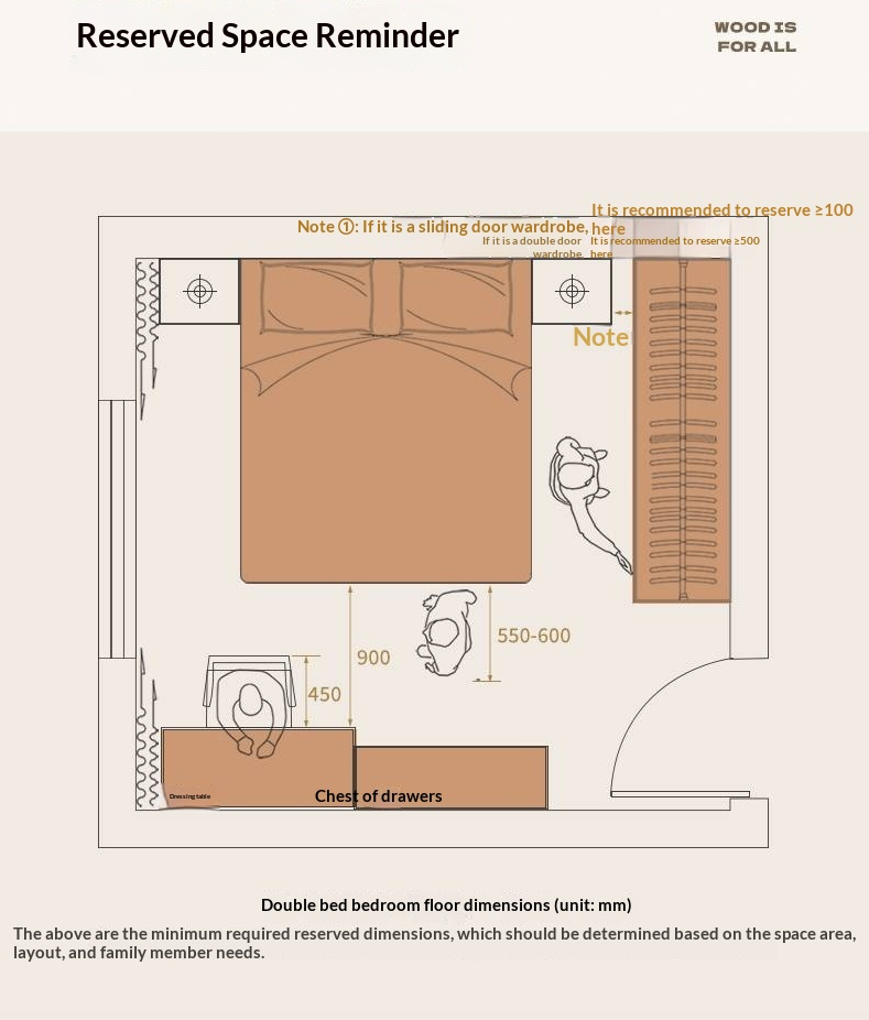 Oak Solid Wood Bed with Genuine Leather and Light Upholstery